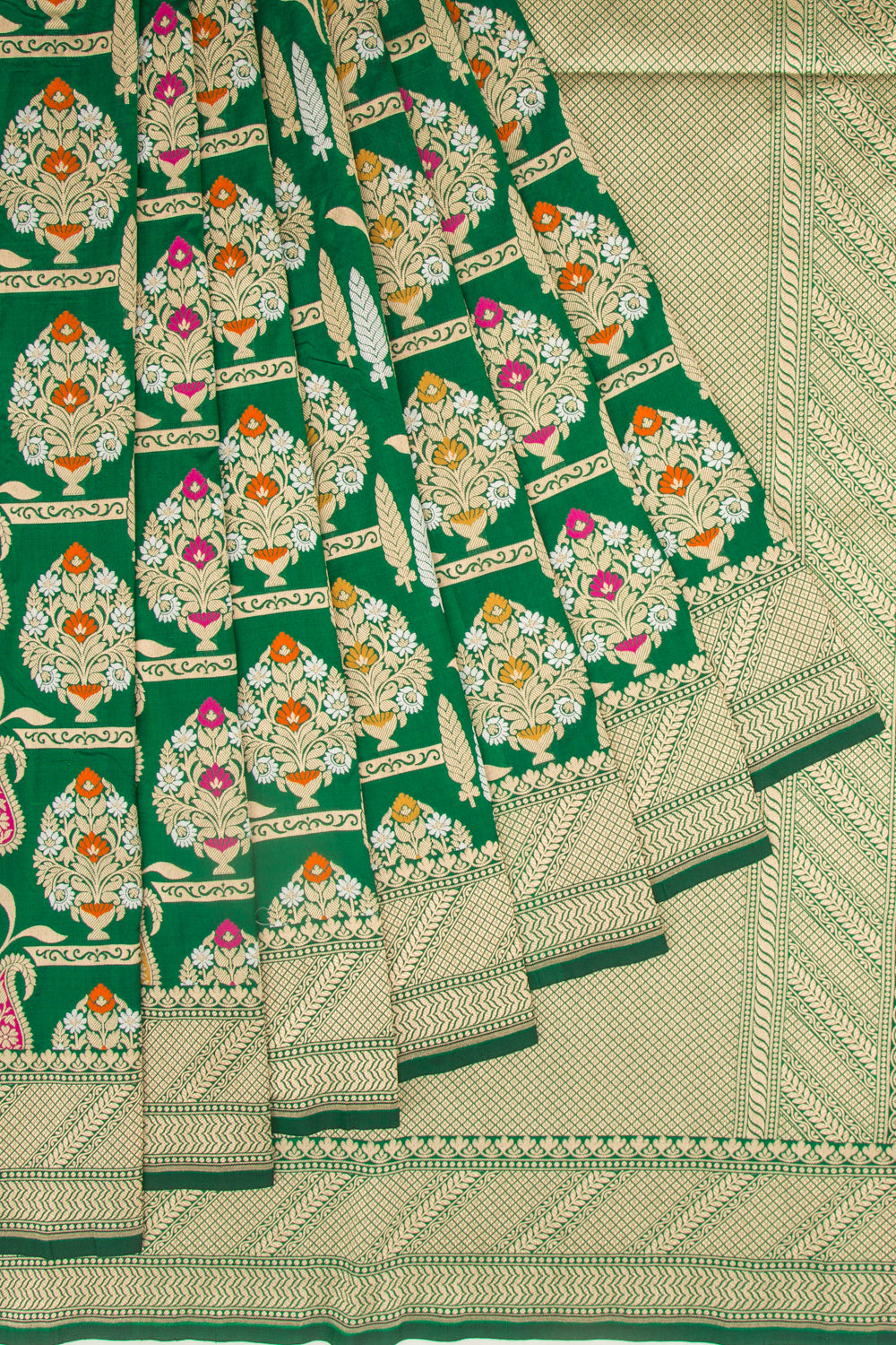 Banarasi Silk Brocade Green Saree
