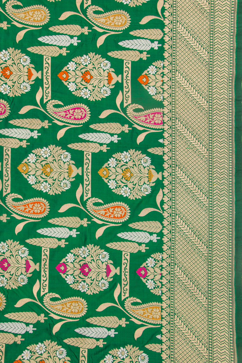 Banarasi Silk Brocade Green Saree