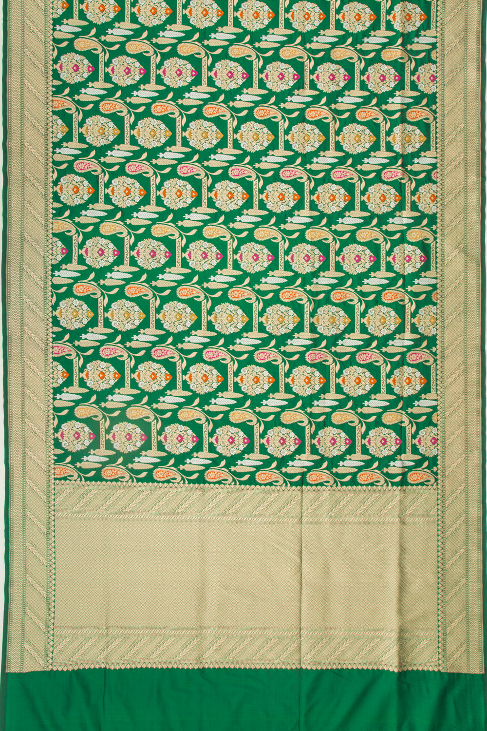 Banarasi Silk Brocade Green Saree