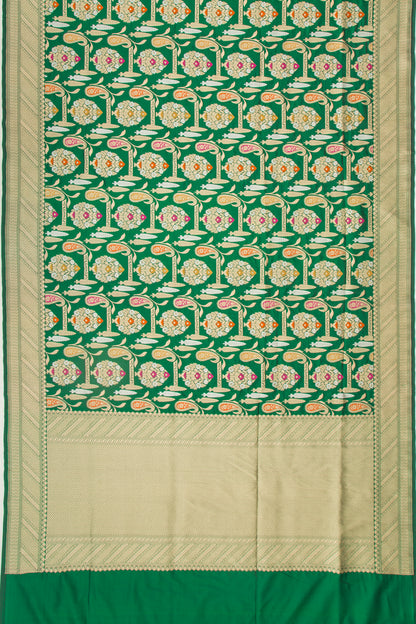 Banarasi Silk Brocade Green Saree