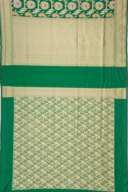 Banarasi Silk Brocade Green Saree