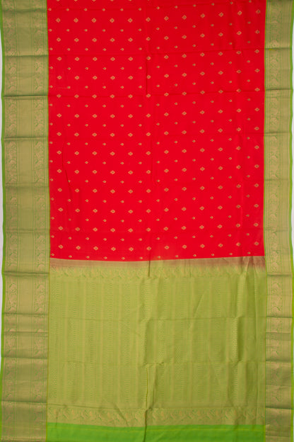Taranga Kanchi Silk Butta Tomato Red Saree