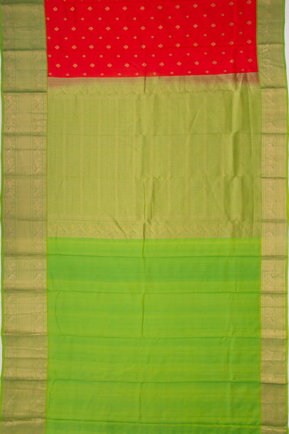 Taranga Kanchi Silk Butta Tomato Red Saree