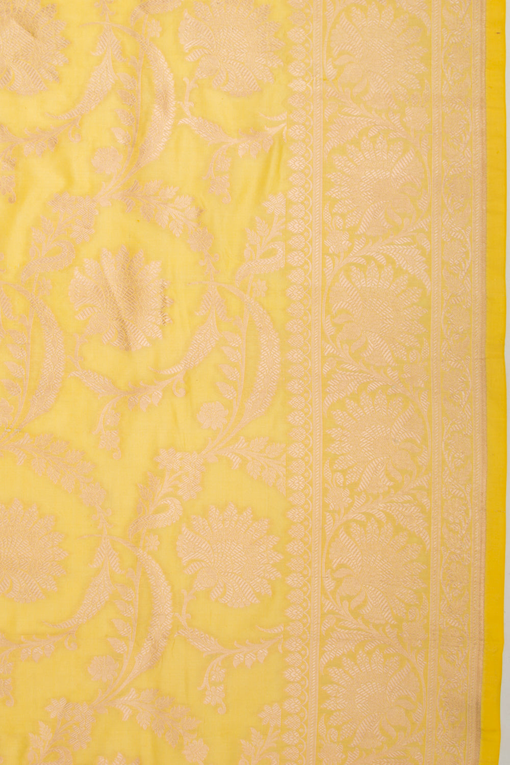 Banarasi Silk Jaal Yellow Saree