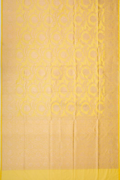 Banarasi Silk Jaal Yellow Saree