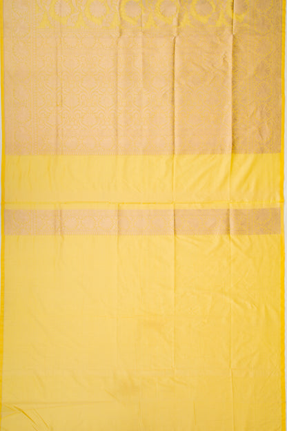 Banarasi Silk Jaal Yellow Saree