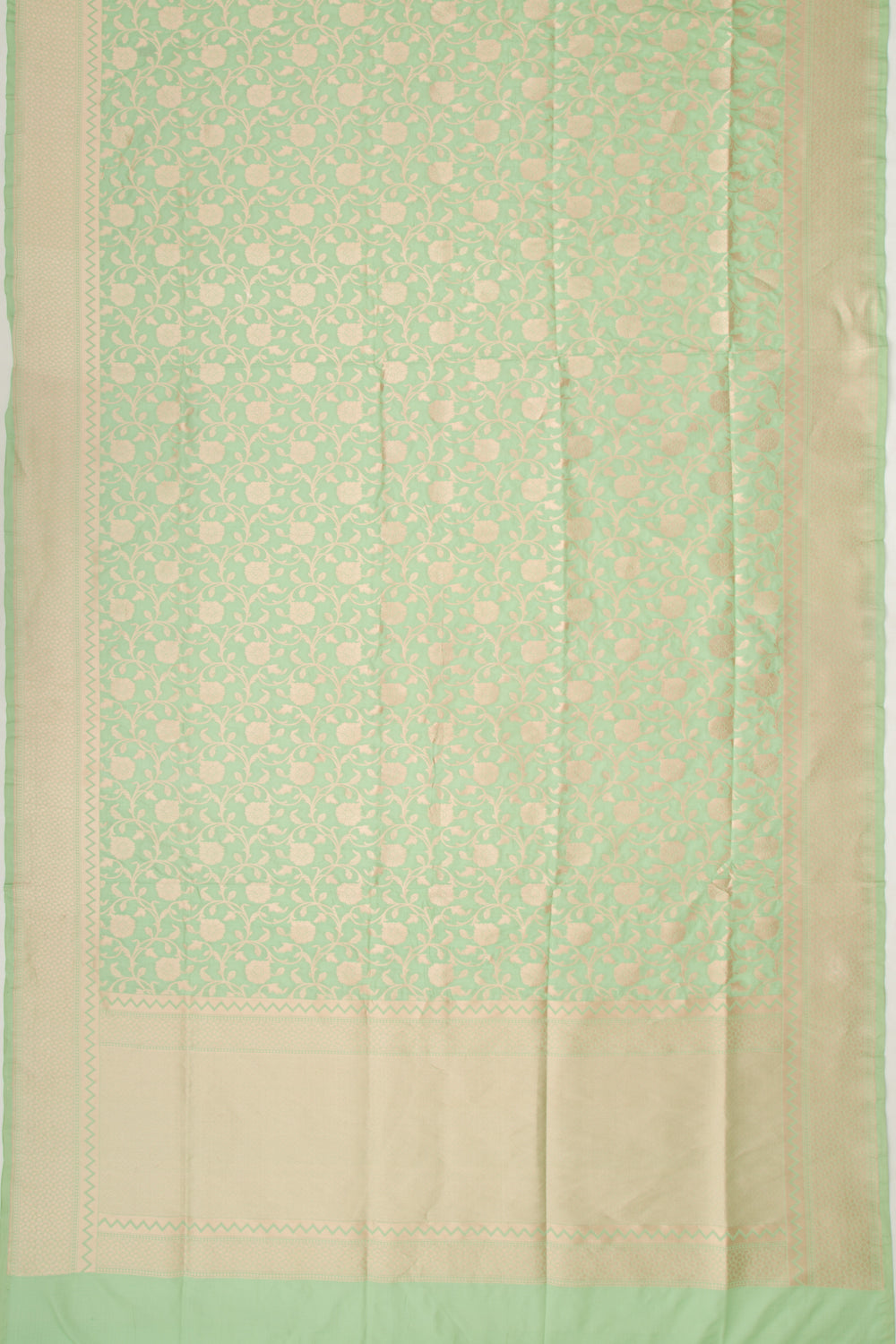 Banarasi Silk Jaal Pastel Green Saree