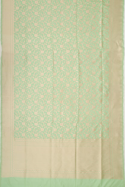 Banarasi Silk Jaal Pastel Green Saree