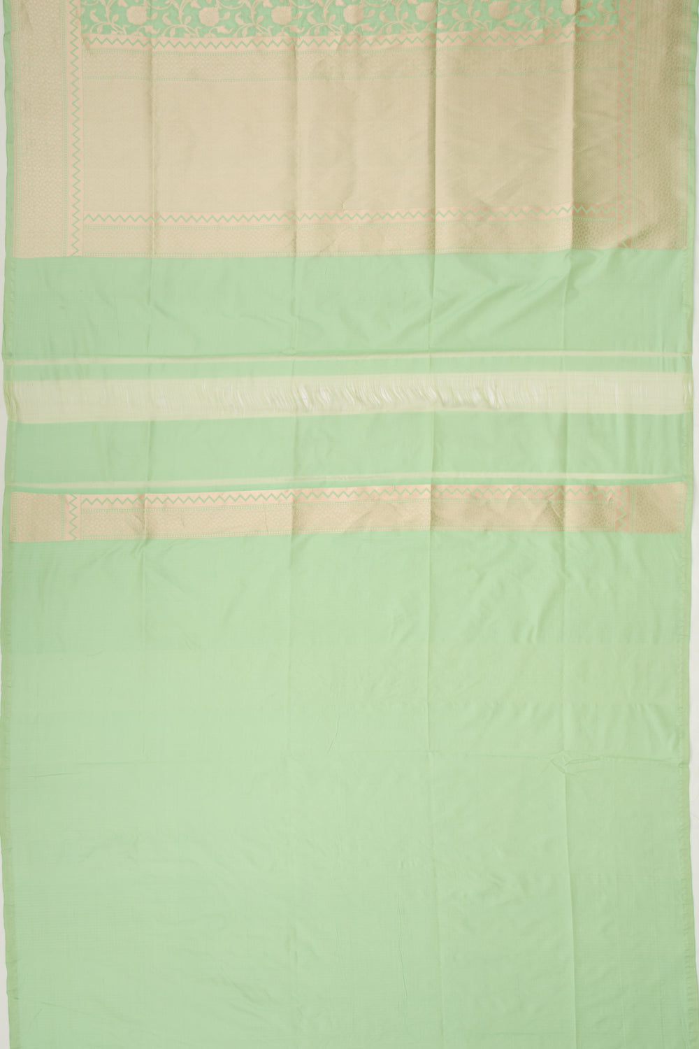 Banarasi Silk Jaal Pastel Green Saree