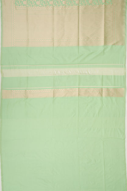 Banarasi Silk Jaal Pastel Green Saree