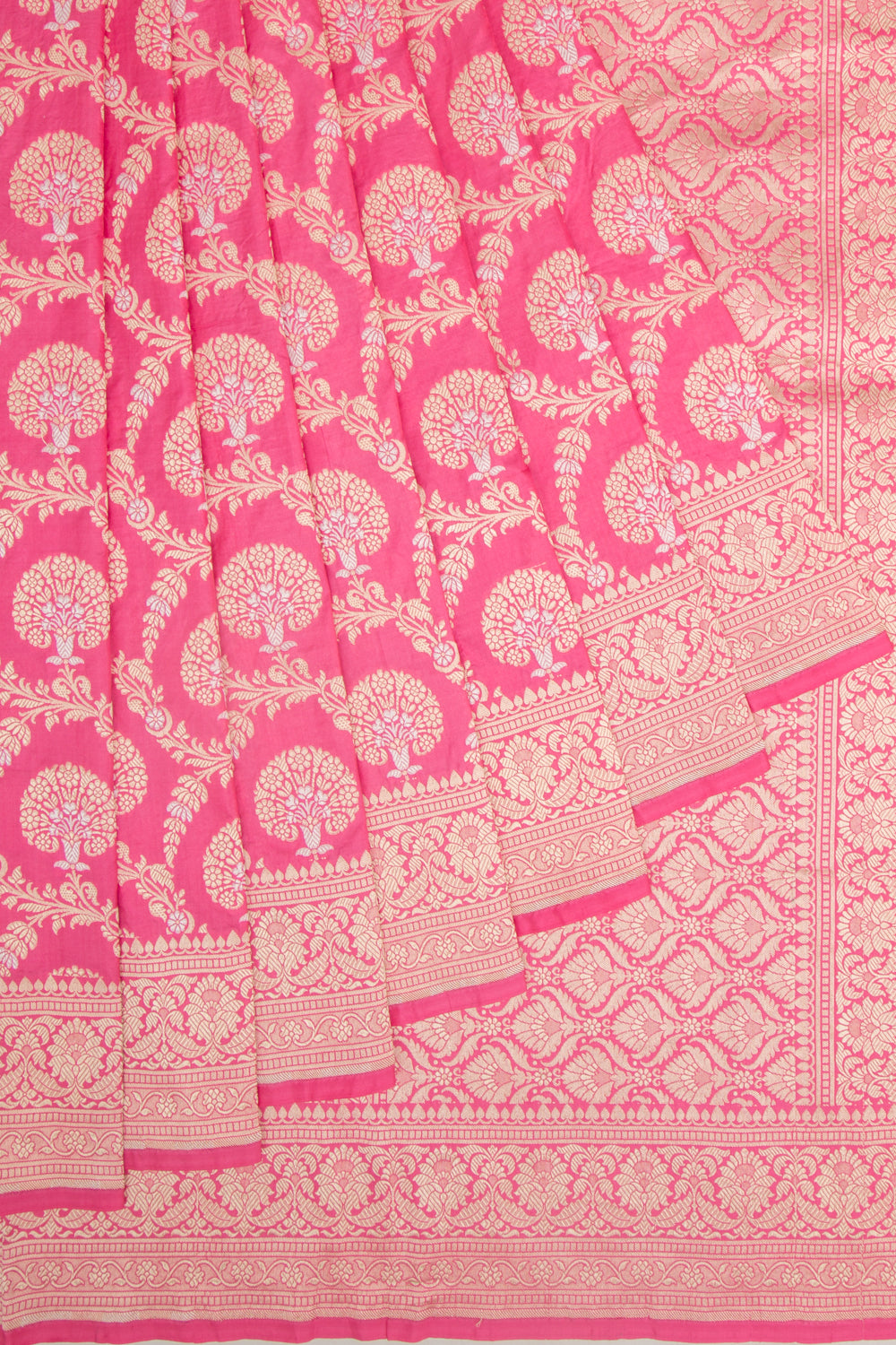 Banarasi Silk Jaal Pink Saree