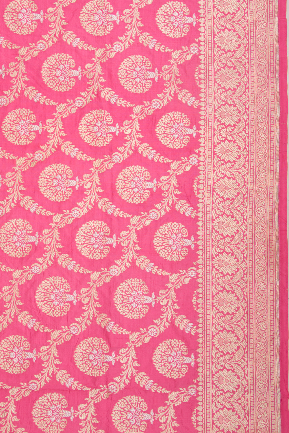 Banarasi Silk Jaal Pink Saree