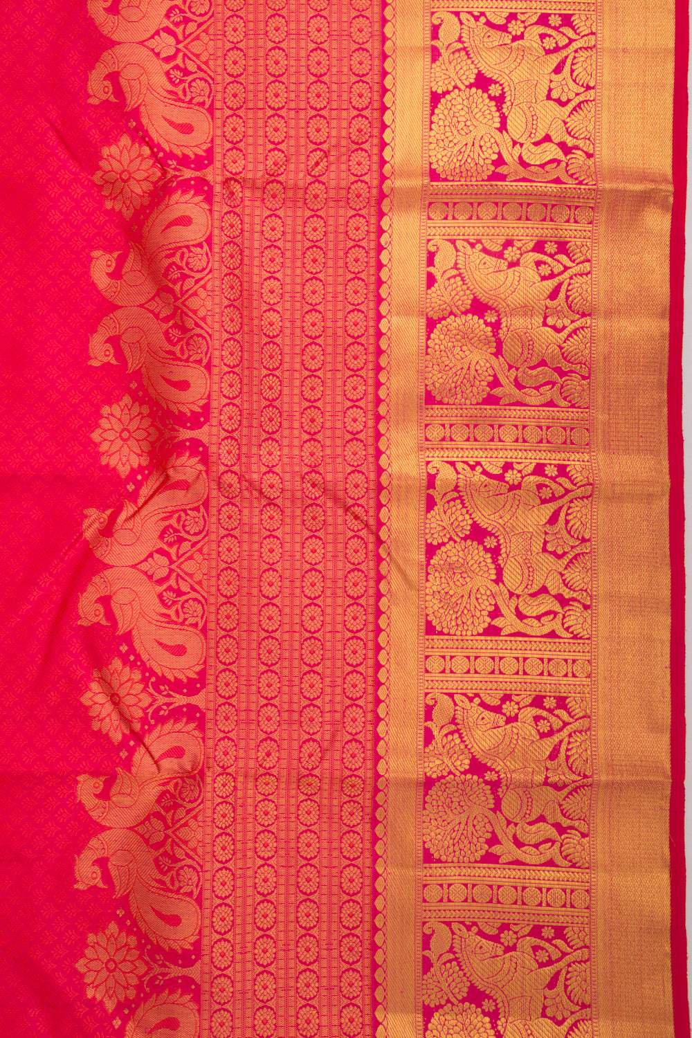 Kanchipuram Silk Jacquard Pink Saree