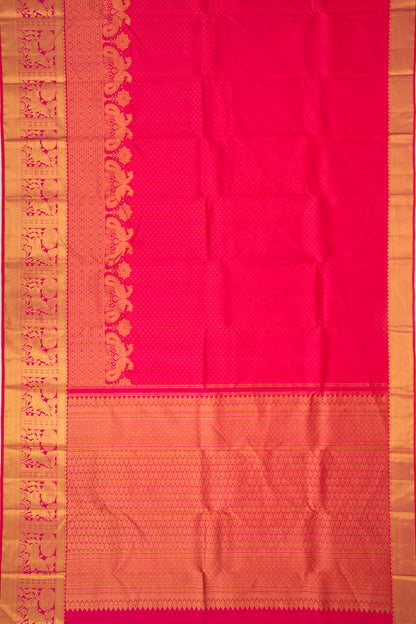 Kanchipuram Silk Jacquard Pink Saree