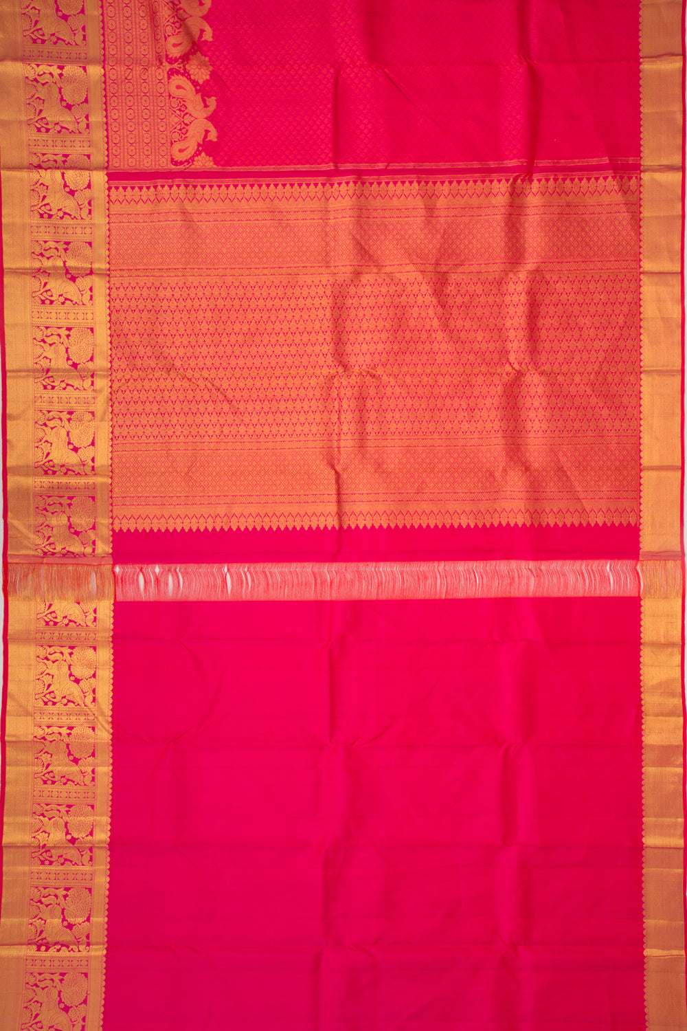 Kanchipuram Silk Jacquard Pink Saree
