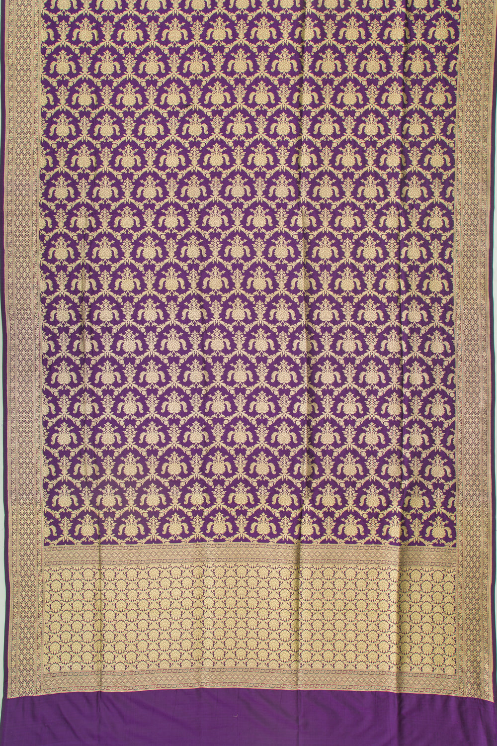 Banarasi Silk Brocade Purple Saree