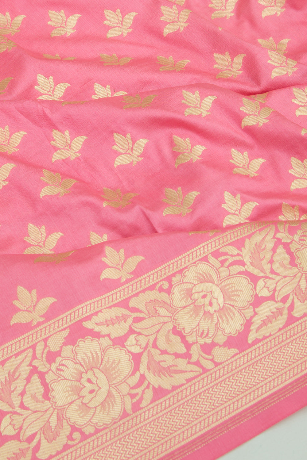 Banarasi Silk Butta Pink Saree