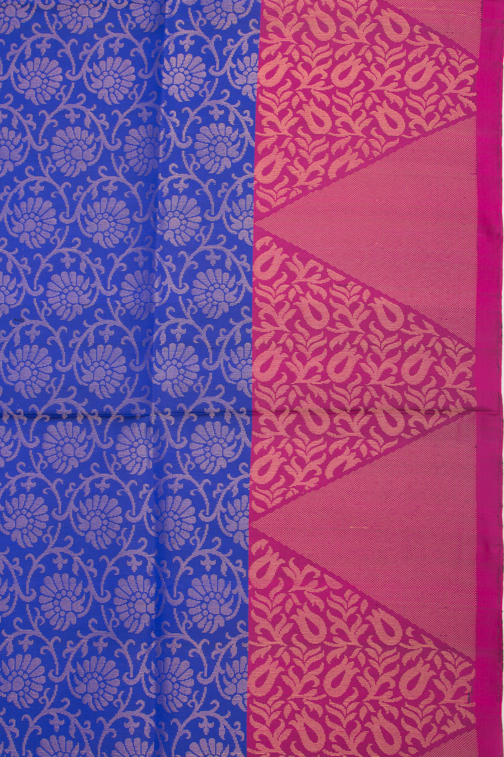 Coimbatore Soft Silk Jaal Dark Blue Saree