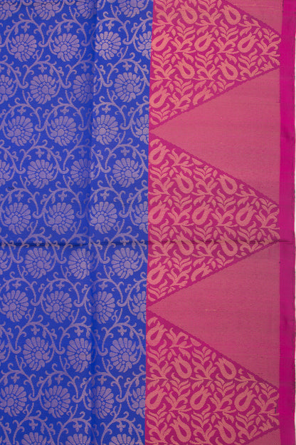 Coimbatore Soft Silk Jaal Dark Blue Saree