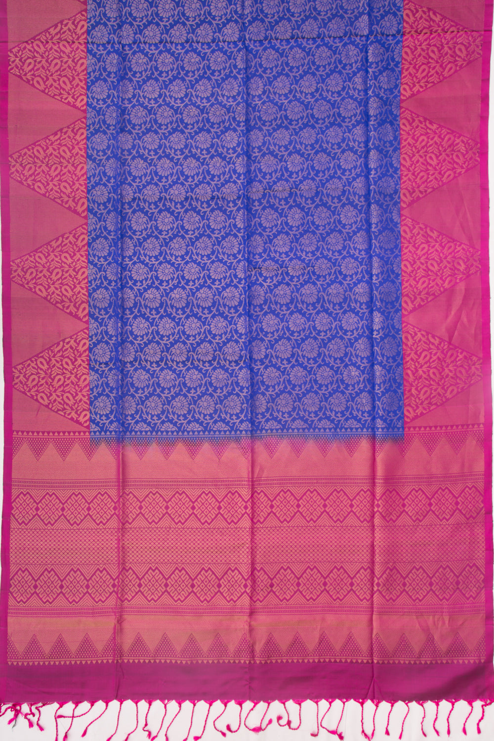 Coimbatore Soft Silk Jaal Dark Blue Saree