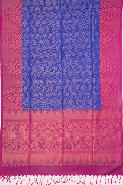 Coimbatore Soft Silk Jaal Dark Blue Saree