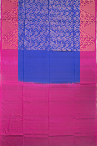 Coimbatore Soft Silk Jaal Dark Blue Saree