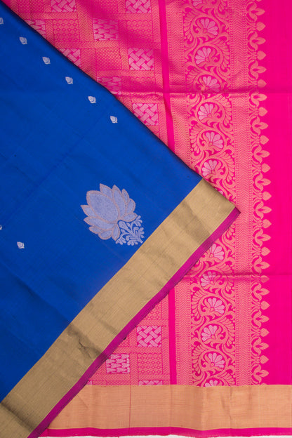 Coimbatore Soft Silk Butta Dark Blue Saree