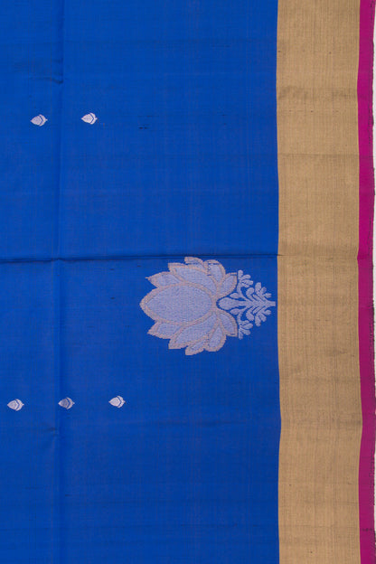 Coimbatore Soft Silk Butta Dark Blue Saree