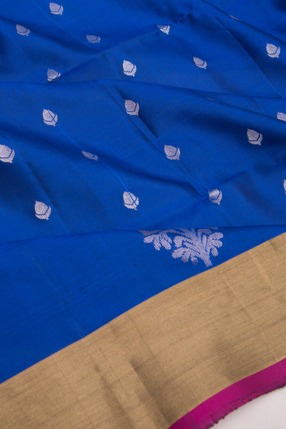 Coimbatore Soft Silk Butta Dark Blue Saree