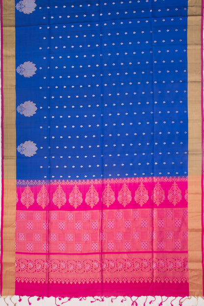 Coimbatore Soft Silk Butta Dark Blue Saree