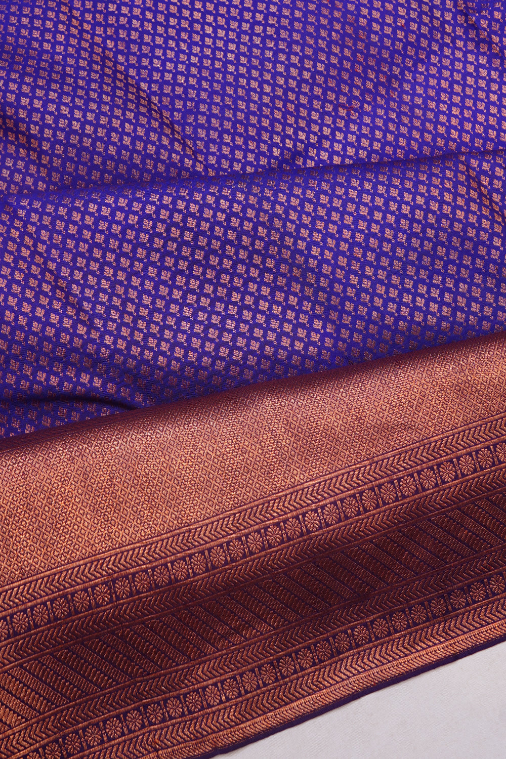 Kanchipuram Silk Brocade Violet Saree