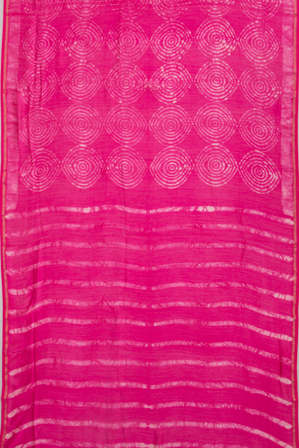 Chanderi Cotton Block Printed Pink Saree