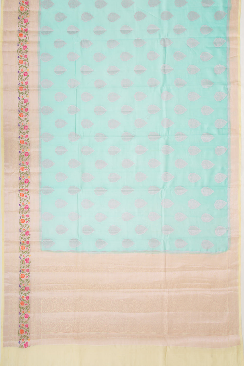 Organza Butta Blue Saree