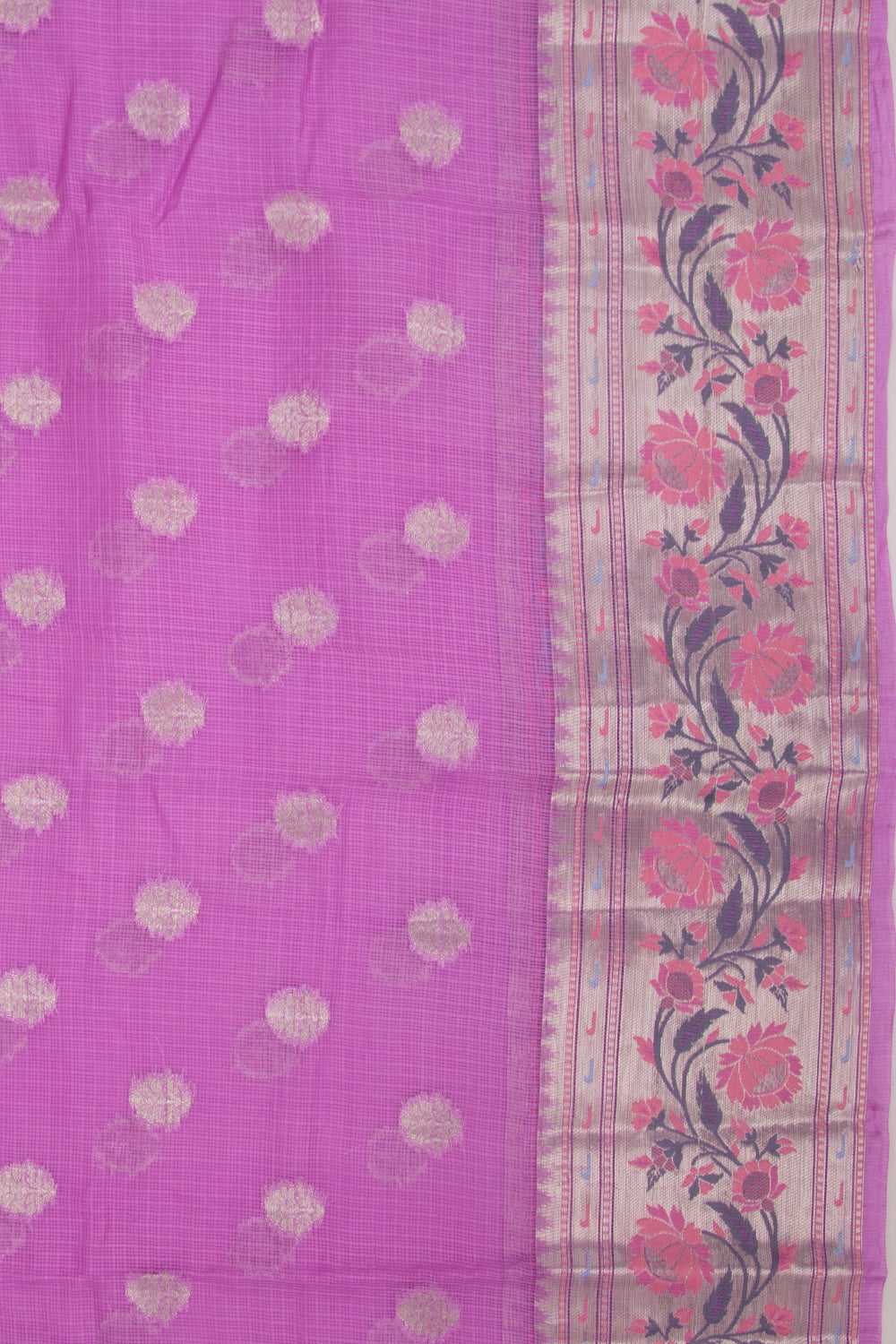 Kota Soft Silk Butta Lavender Saree