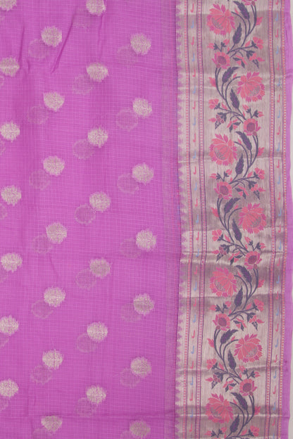 Kota Soft Silk Butta Lavender Saree