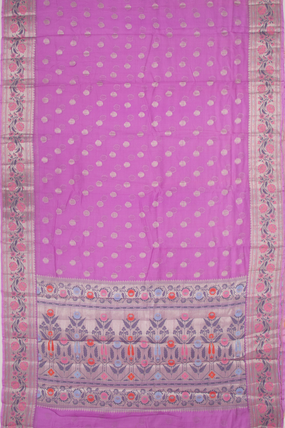 Kota Soft Silk Butta Lavender Saree