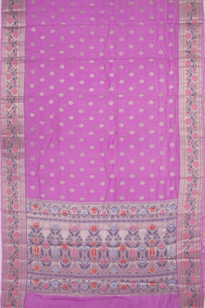Kota Soft Silk Butta Lavender Saree