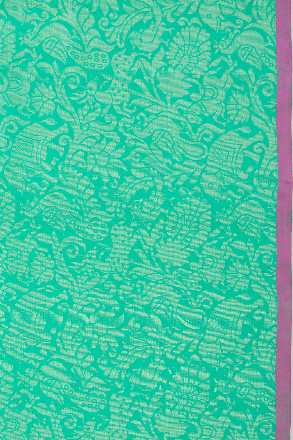 Coimbatore Soft Silk Jaal Sea Green Saree