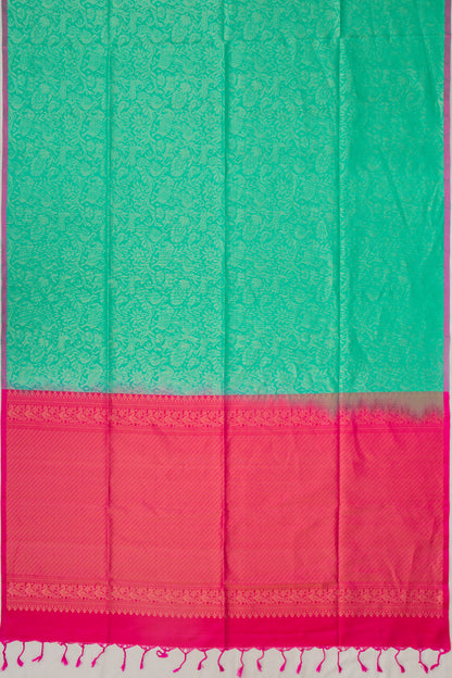 Coimbatore Soft Silk Jaal Sea Green Saree