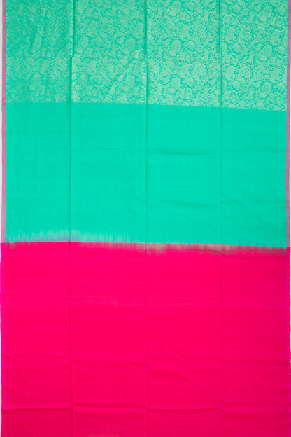 Coimbatore Soft Silk Jaal Sea Green Saree