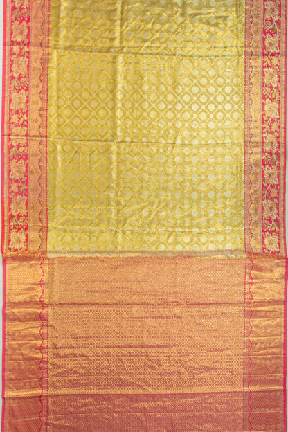 Kanchipuram Silk Tissue Brocade Gold Saree