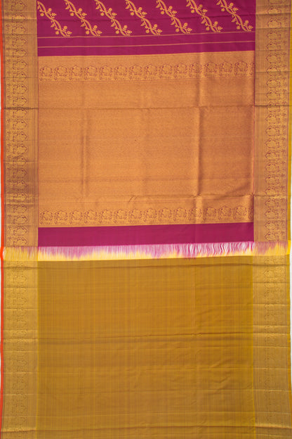 Kanchipuram Silk Jaal Purple Saree