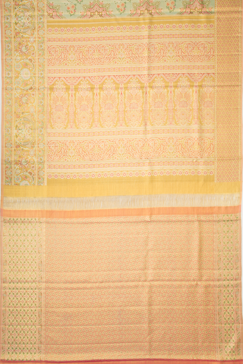 Kanchipuram Silk Tissue Brocade Blue Saree