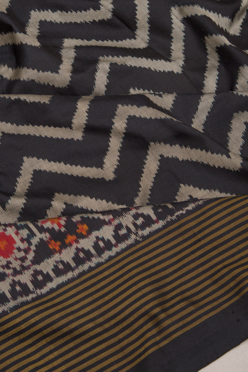 Pochampally Silk Ikat Black Saree
