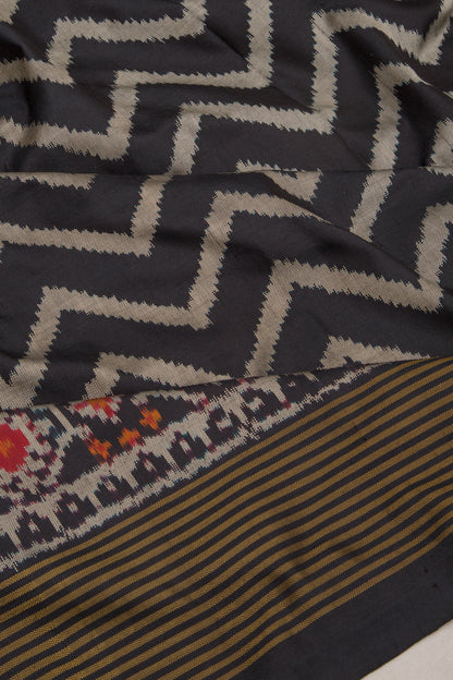 Pochampally Silk Ikat Black Saree