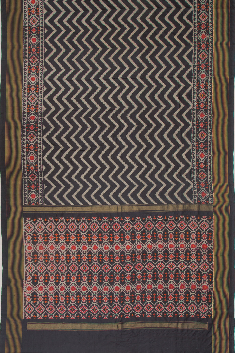 Pochampally Silk Ikat Black Saree