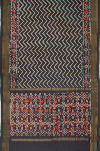 Pochampally Silk Ikat Black Saree