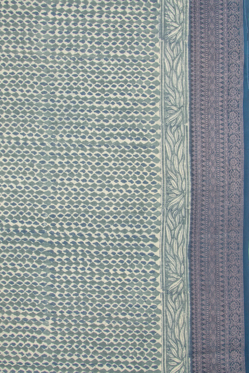 Chanderi Silk Printed Grey Saree