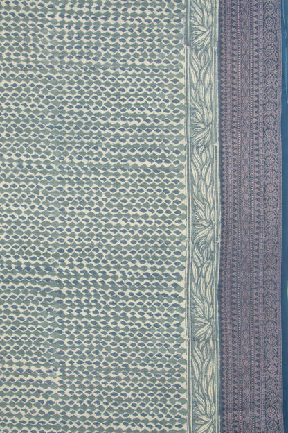 Chanderi Silk Printed Grey Saree