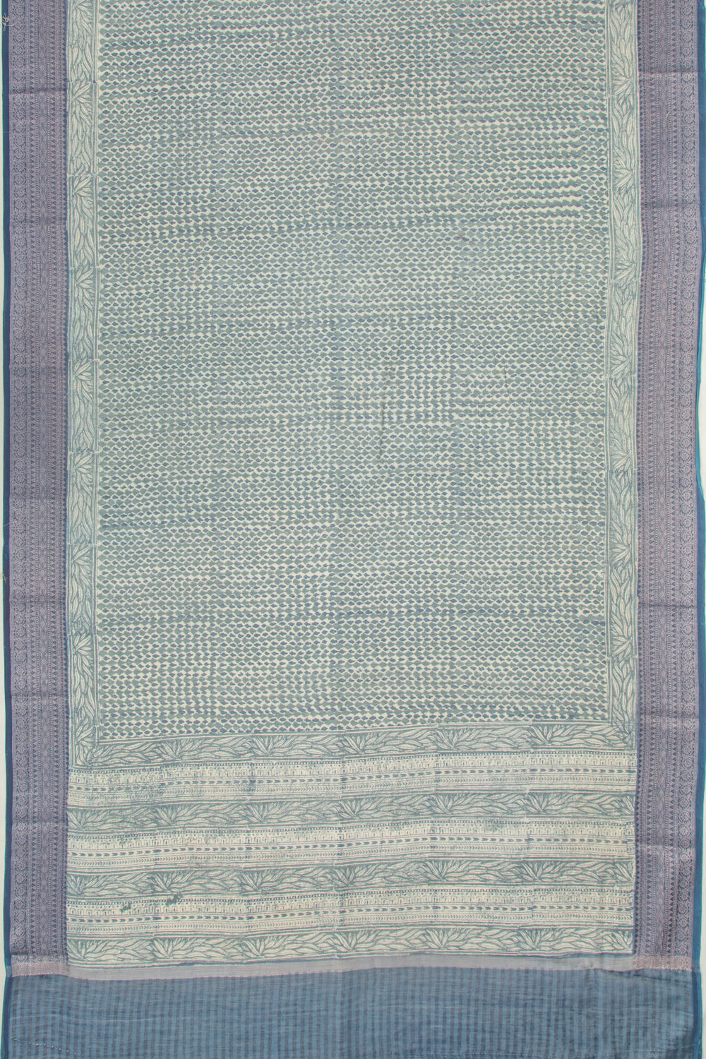 Chanderi Silk Printed Grey Saree
